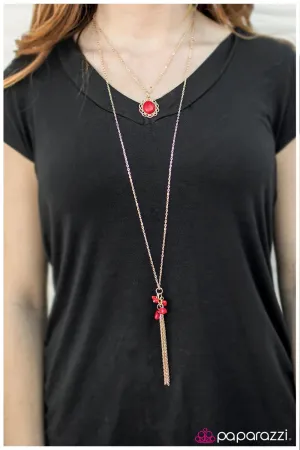 Paparazzi Necklace ~ All The Pretty Horses - Red