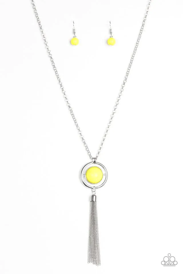 Paparazzi Necklace ~ Always Front and Center - Yellow