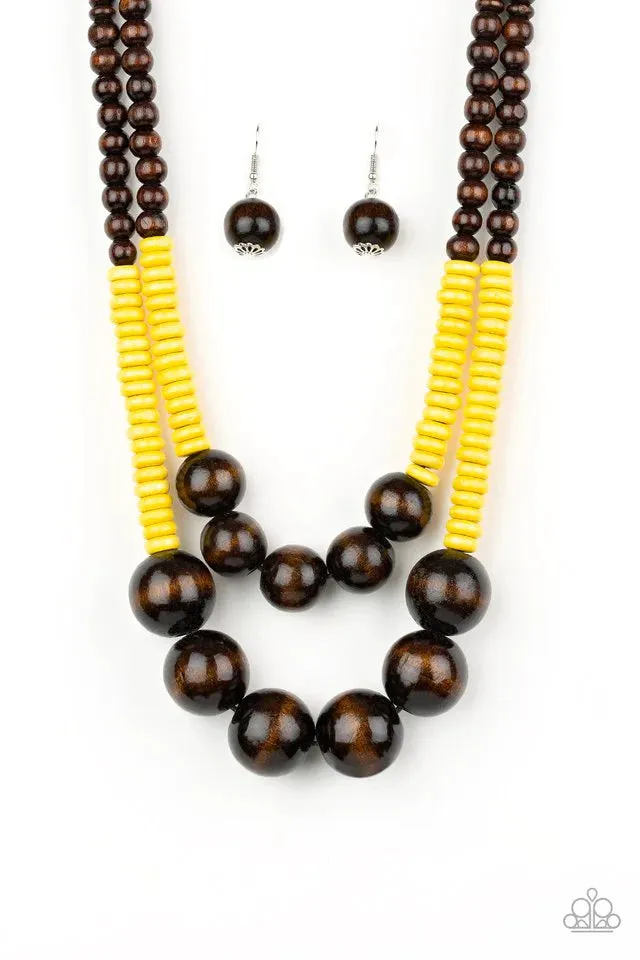 Paparazzi Necklace ~ Cancun Cast Away - Yellow