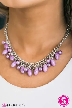 Paparazzi Necklace ~ Cant BEAD Tamed - Purple