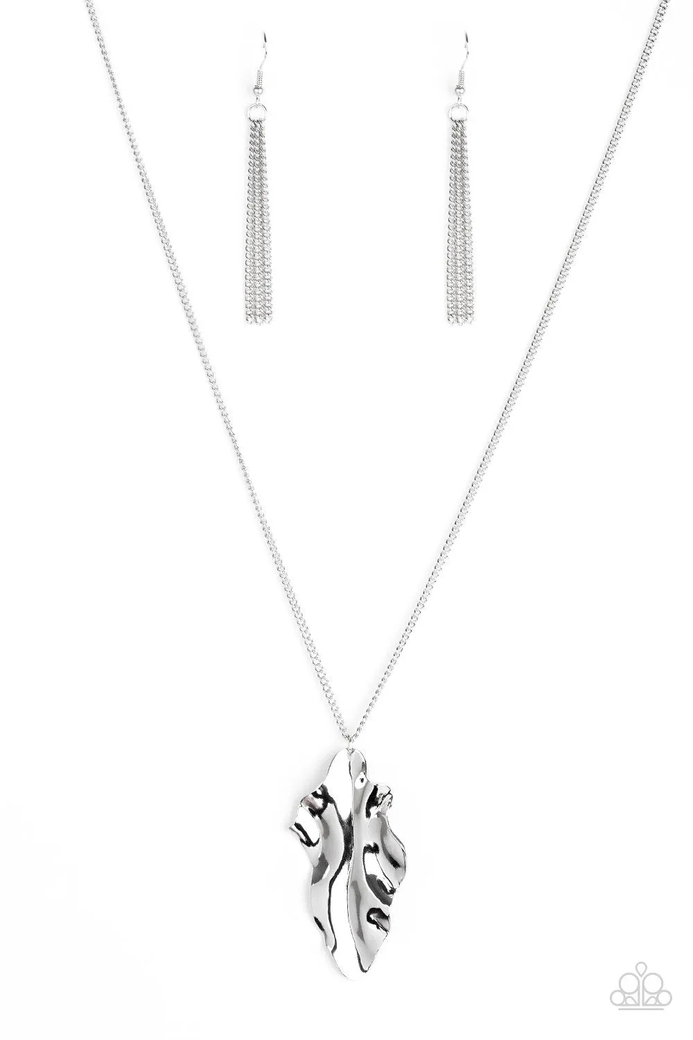 Paparazzi Necklace ~ Fiercely Fall - Silver