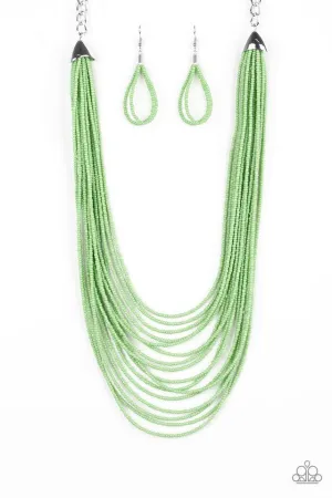 Paparazzi Necklace ~ Peacefully Pacific - Green