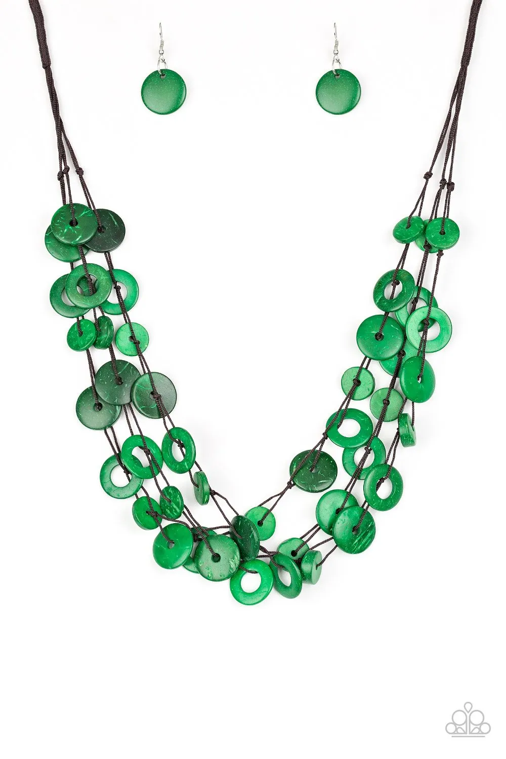 Paparazzi Necklace ~ Wonderfully Walla Walla - Green