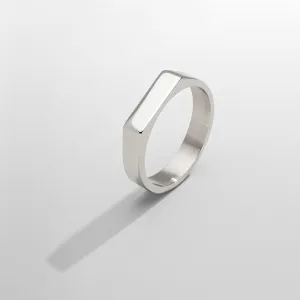 Rectangle Signet Ring (Silver)