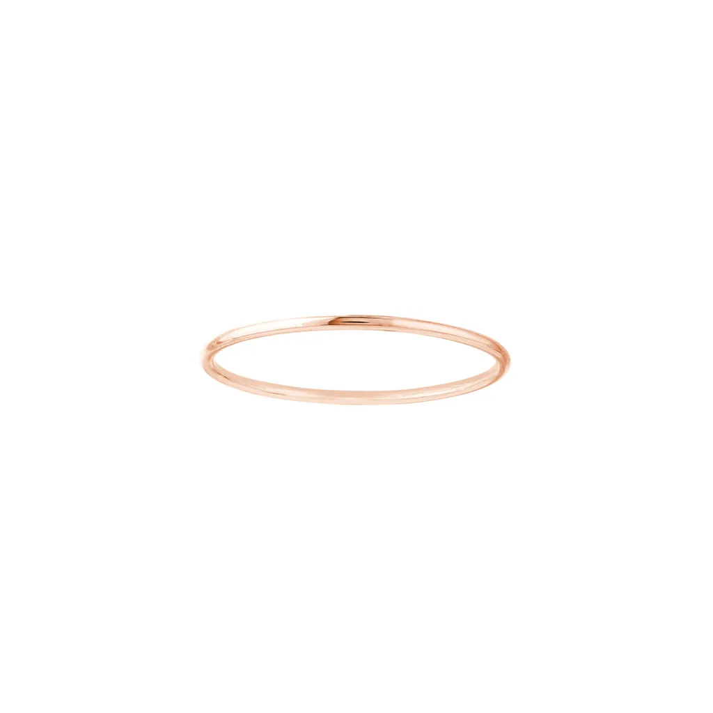 Round Stackable Wire Ring | Genuine 14k Gold