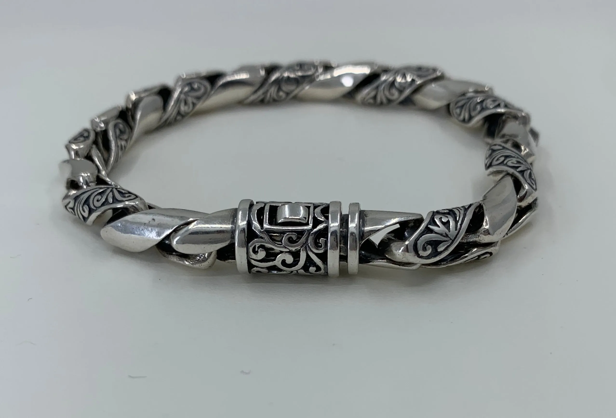 Silver Hand Engraved Bracelet