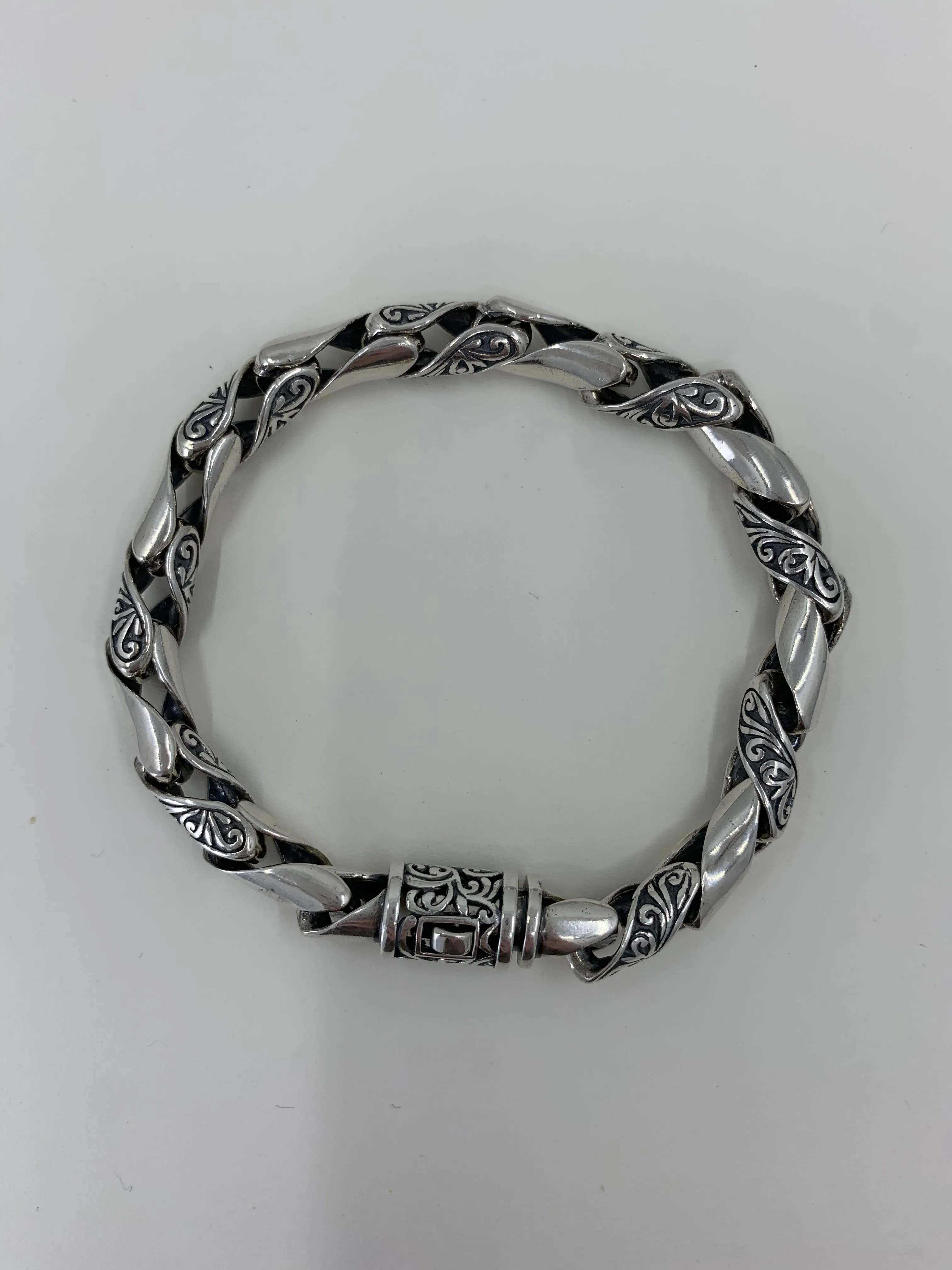 Silver Hand Engraved Bracelet