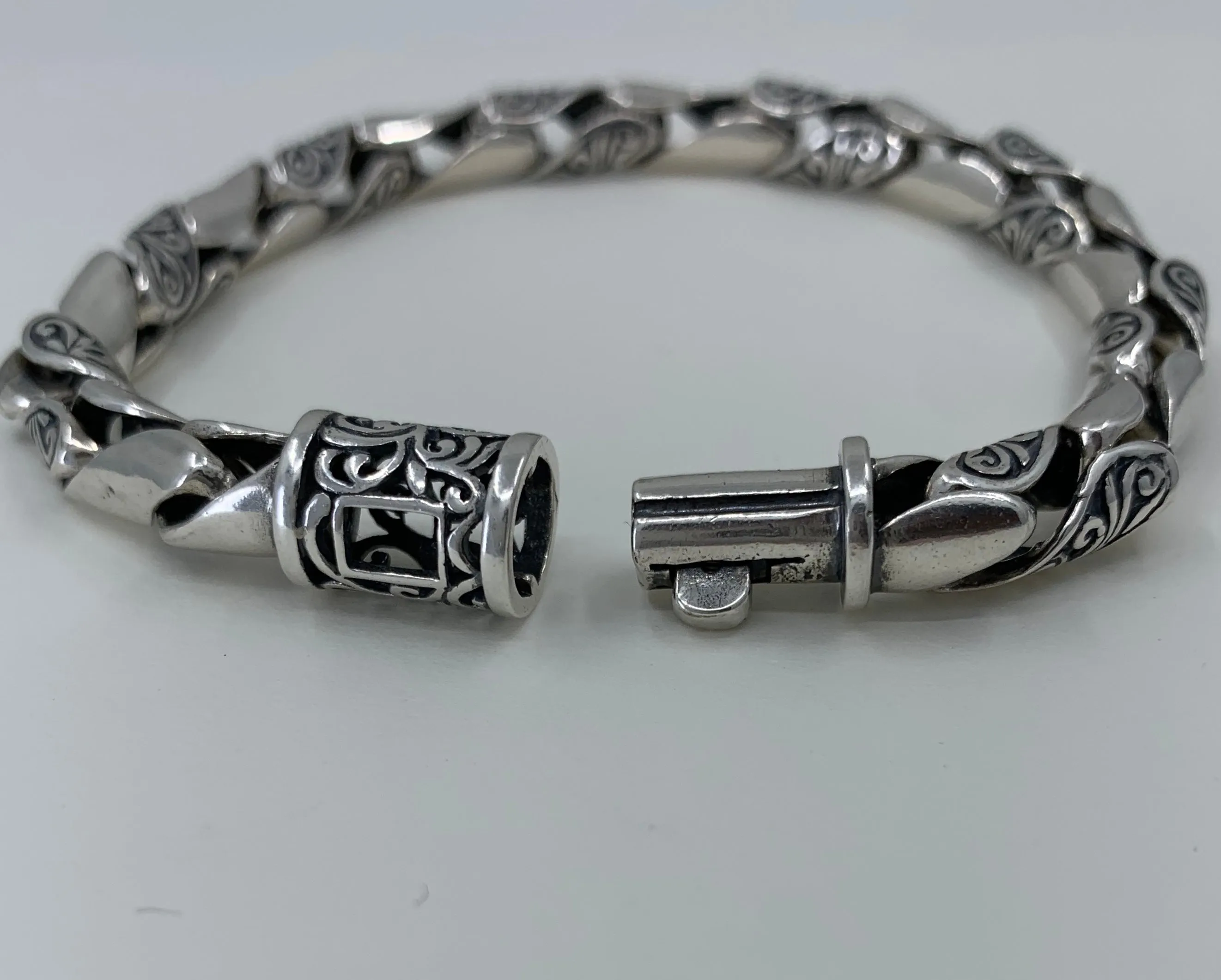 Silver Hand Engraved Bracelet