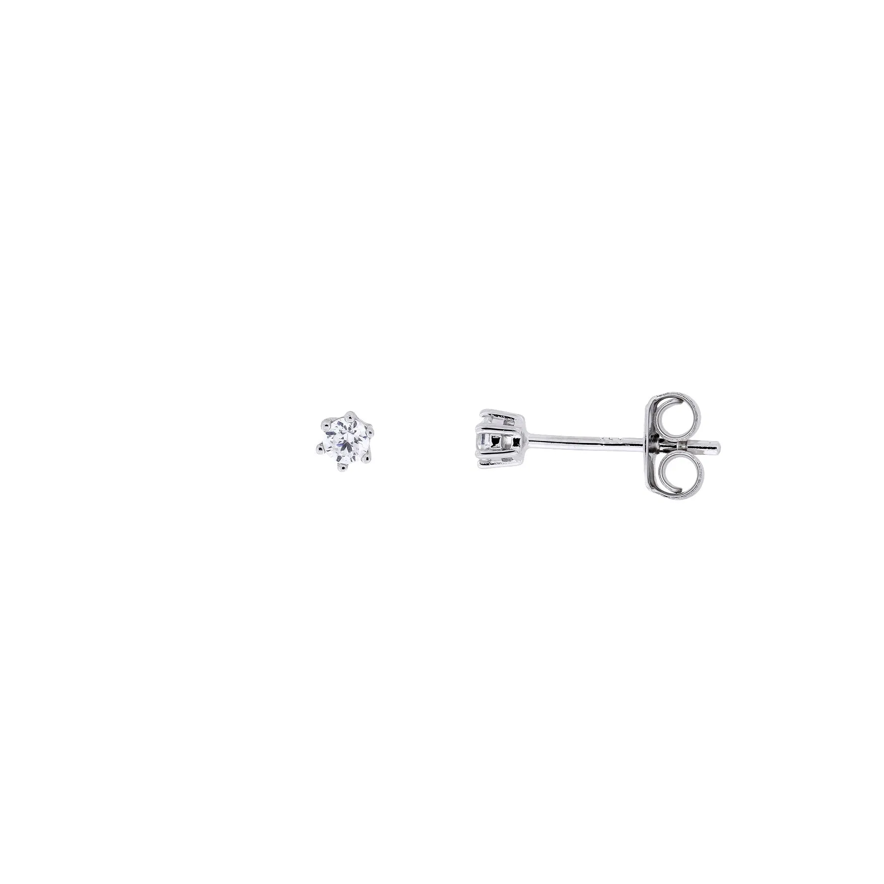 Silver Mini Cubic Zirconia Studs