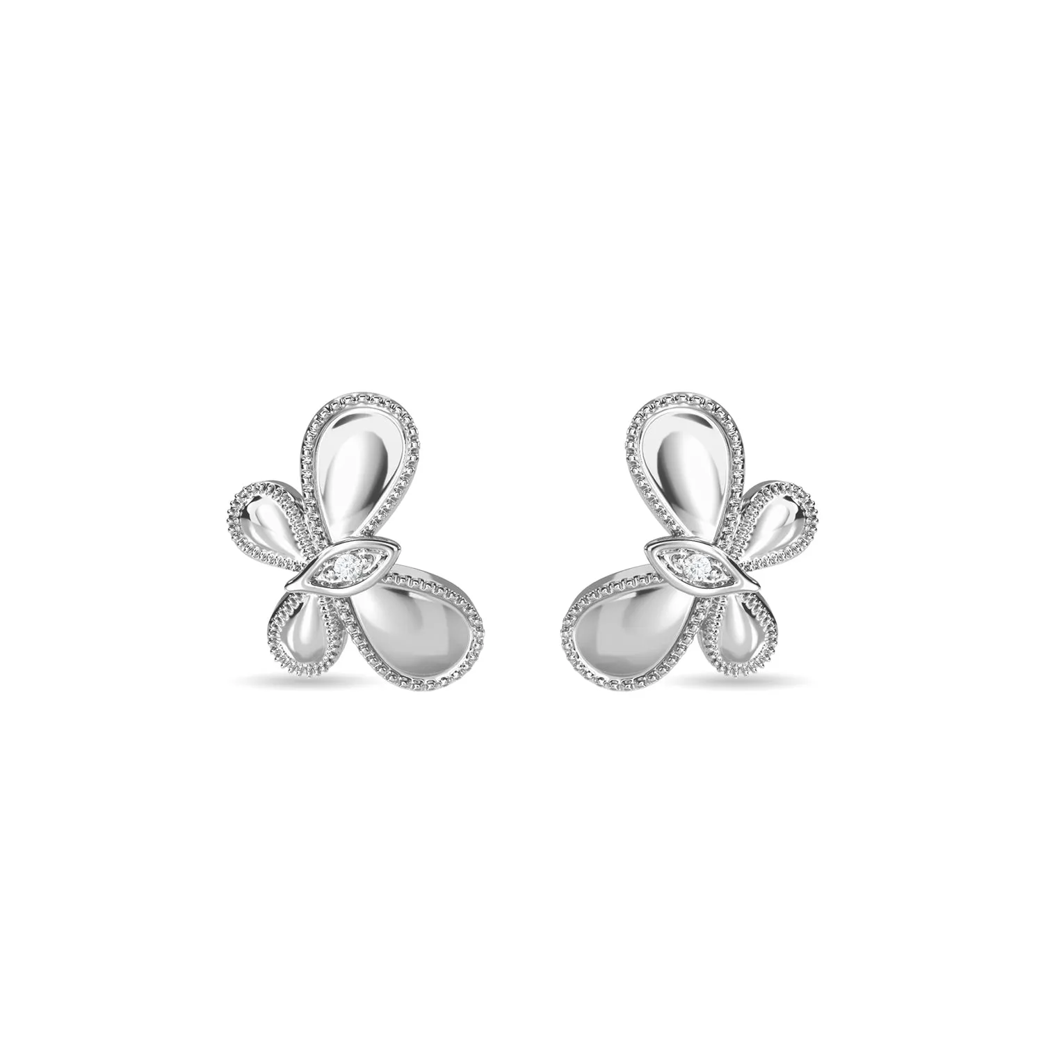 Sparkling Butterfly Kids Studs