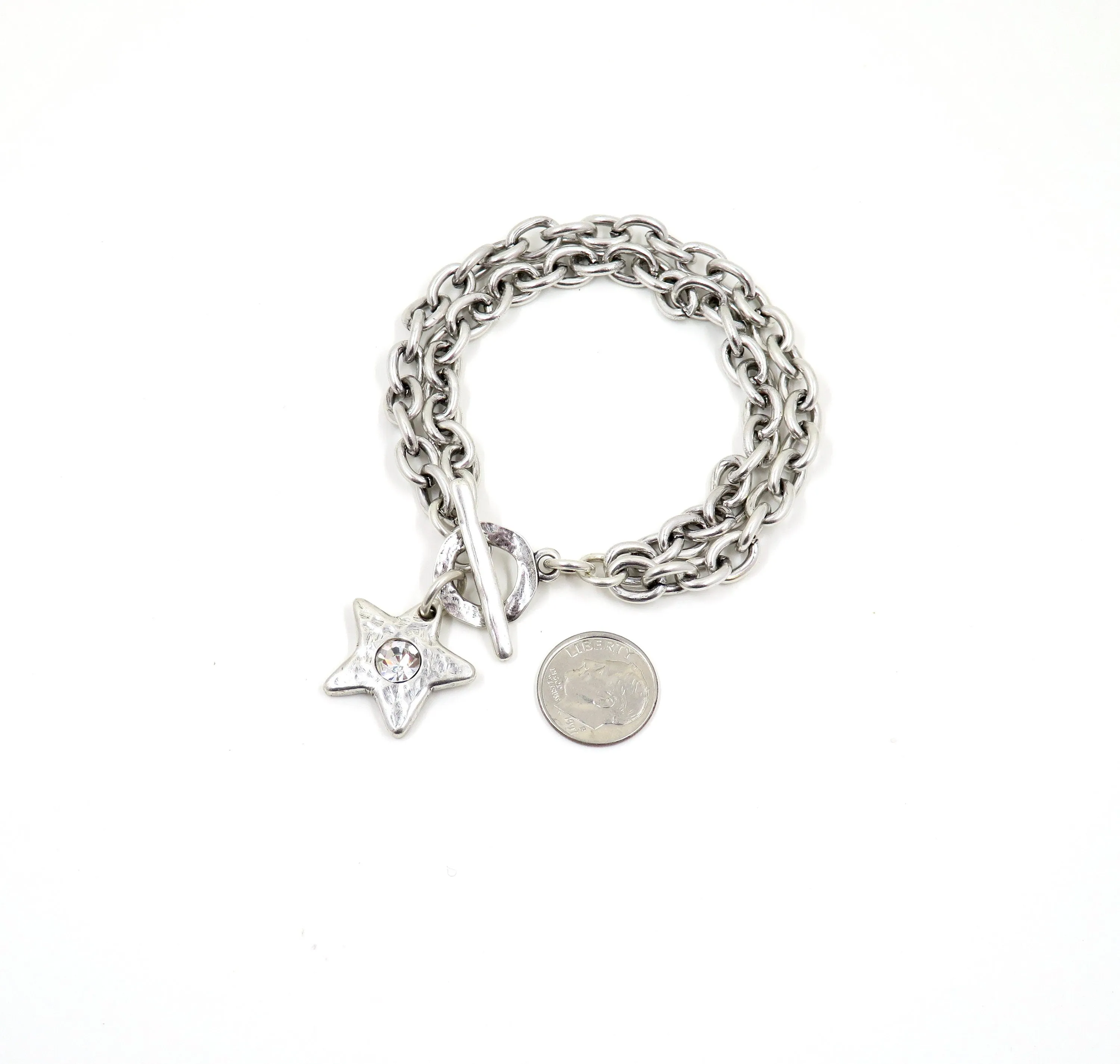 Sparkling Silver Star Bracelet