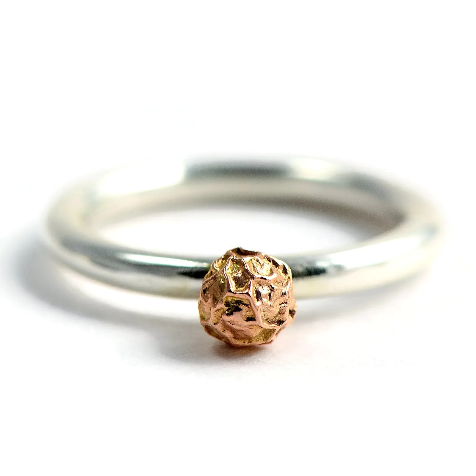 Stacking rings designs -A grain of peppercorn solitary rings