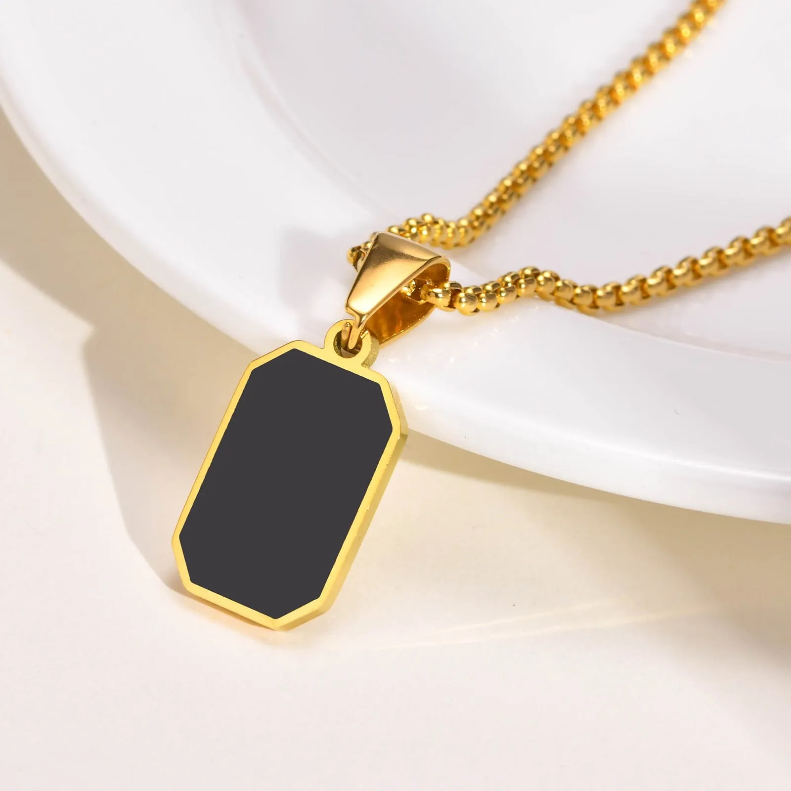 Stylish Geometric Square Necklaces