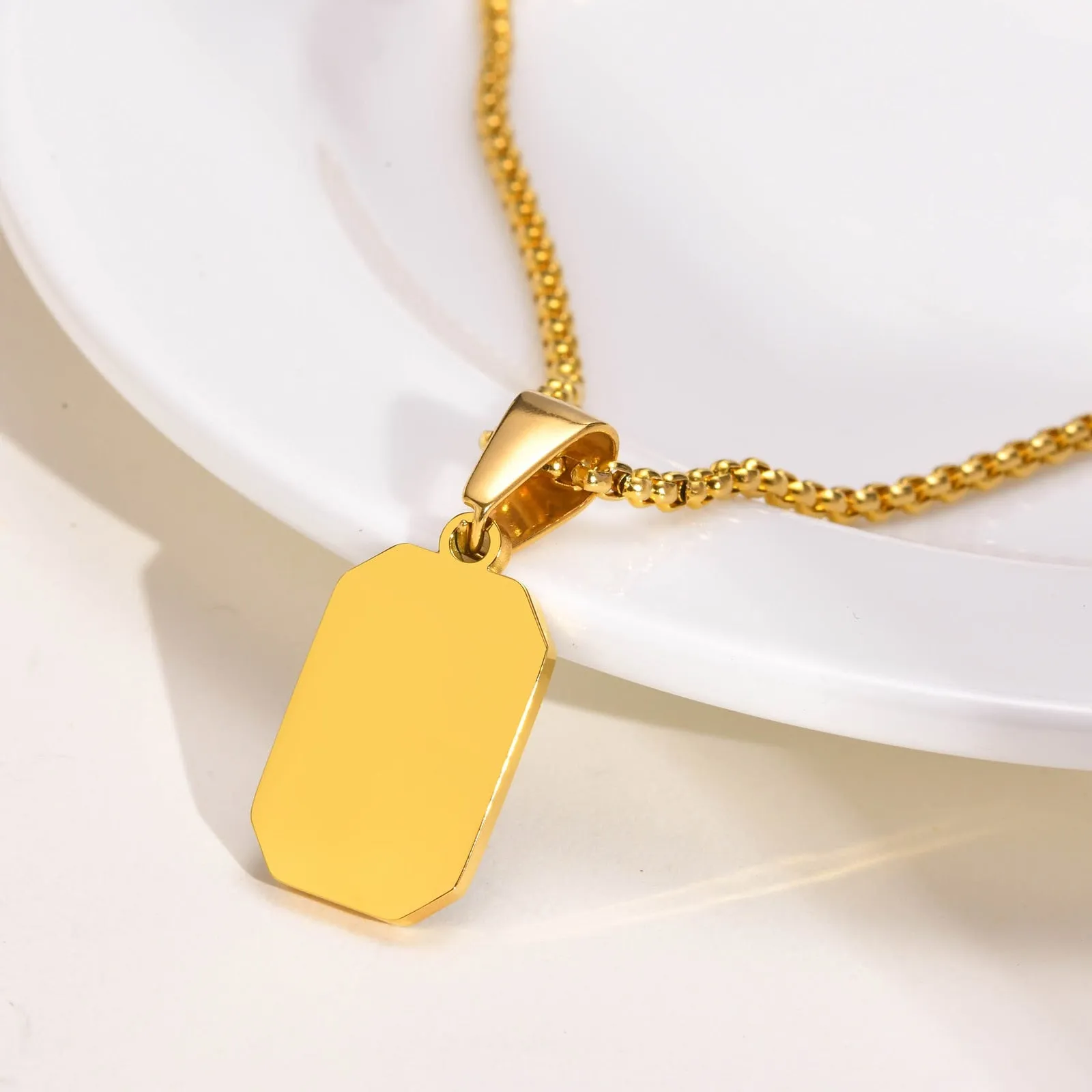 Stylish Geometric Square Necklaces