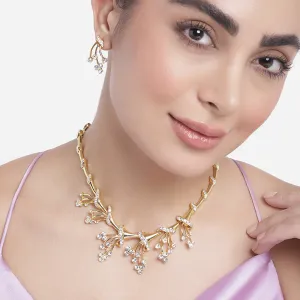 Stylish Gold and Silver plated Eternal Garden Necklace