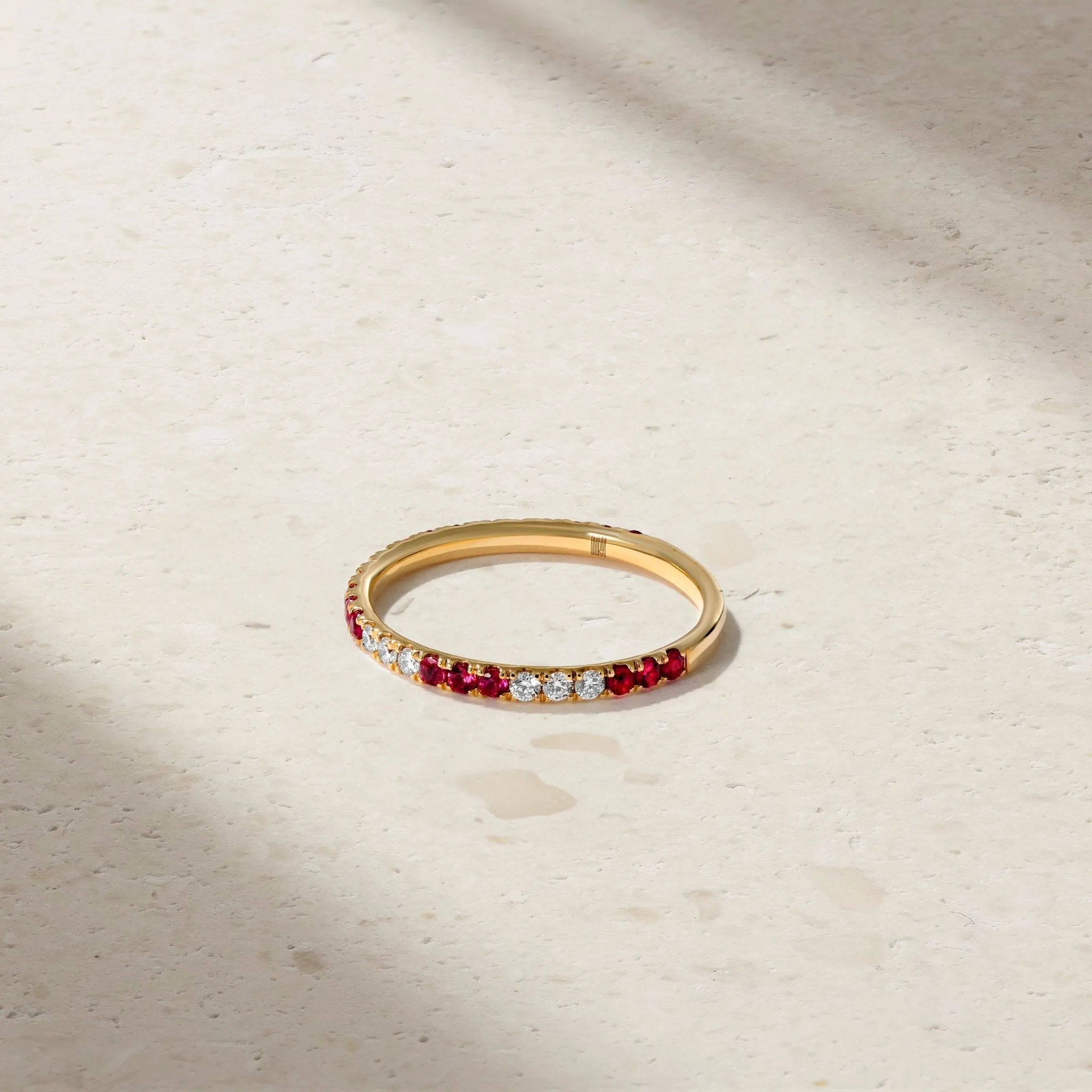 Thread Ruby and Diamond Ring