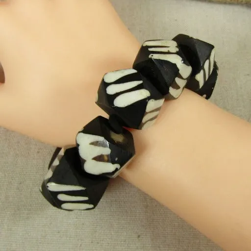 Unique Bold Black & White Bracelet