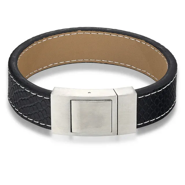 Unique Buckle Unisex Leather Bracelet