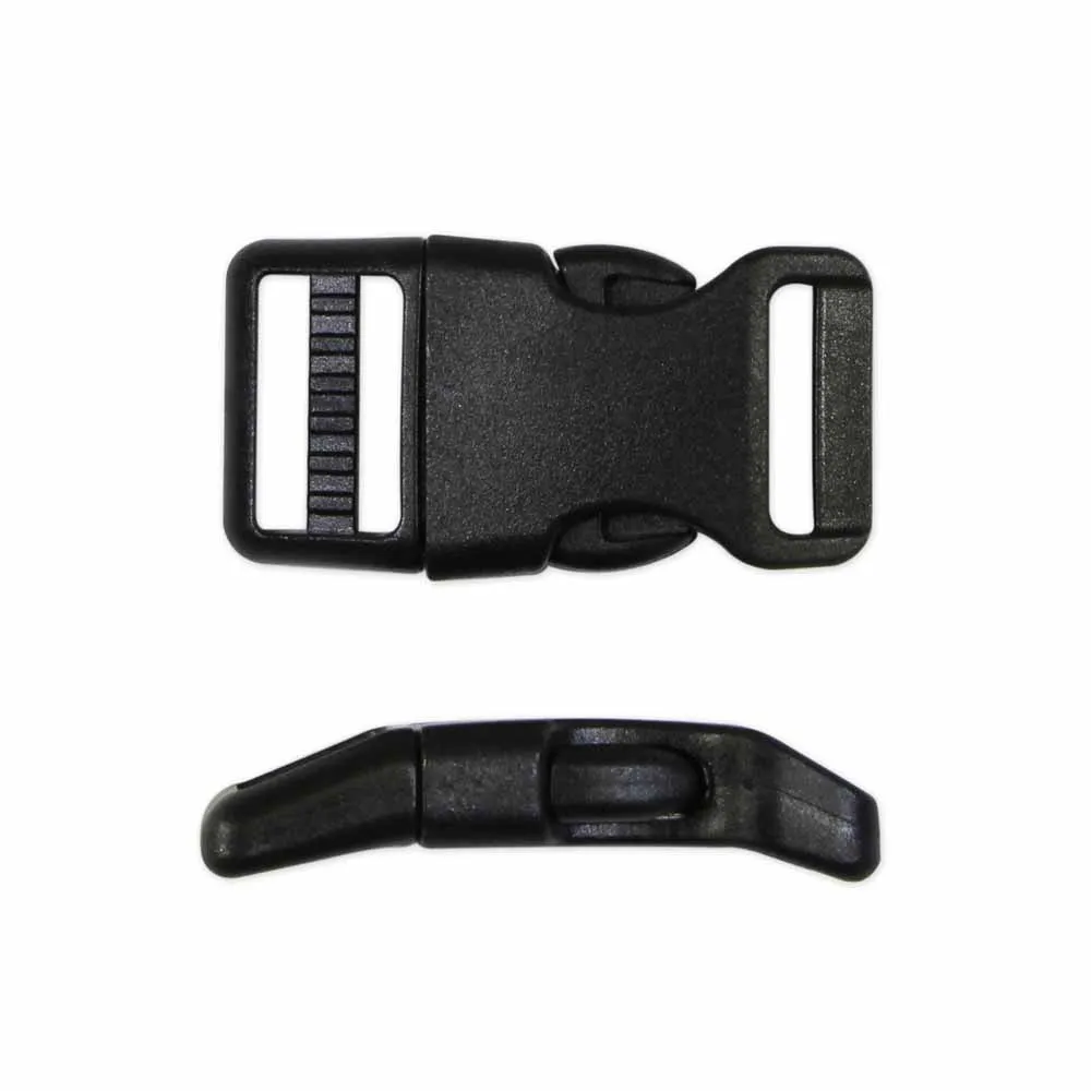 UNIQUE SEWING Contoured Parachute Buckle - Plastic - 19mm (¾") - Black - 2 pcs