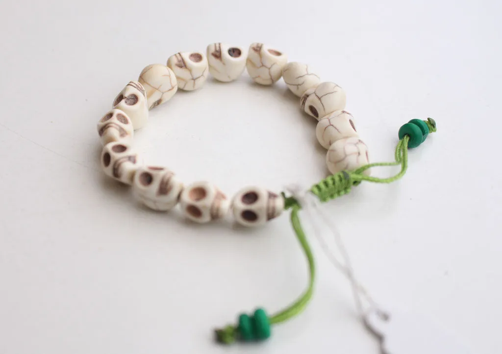 Unique Skull Head Adjustable Bone Bracelet