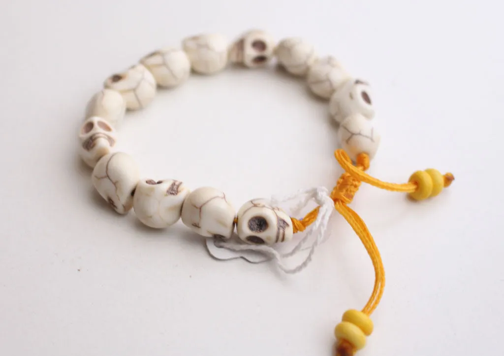 Unique Skull Head Adjustable Bone Bracelet