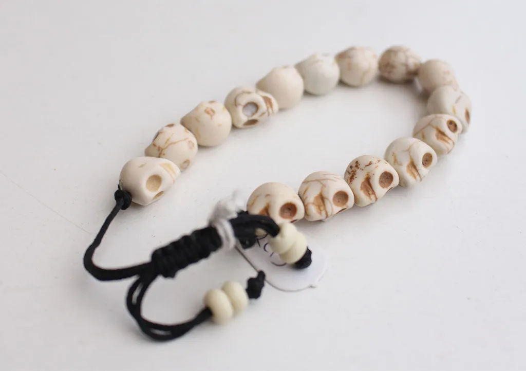 Unique Skull Head Adjustable Bone Bracelet