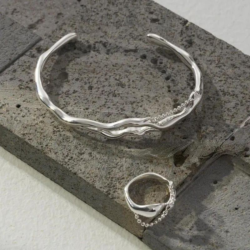 Unique Sterling Silver Bracelets-“Superior Lake”