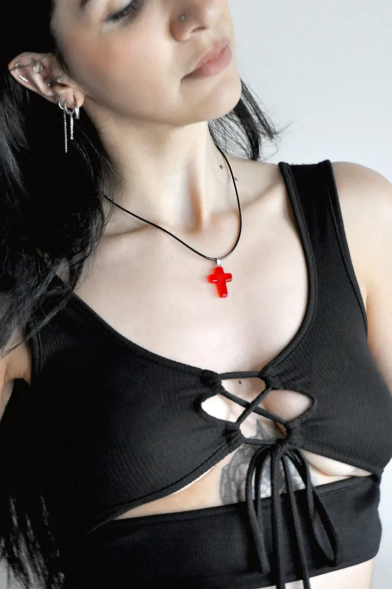 Vial of Love Cross Necklace